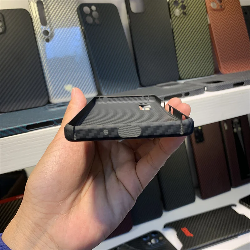Real Carbon Fiber Case for Sony Xperia 1 Ii Case Aramid Fiber Protective Cover for Sony Xperia 1 Ii Ultra-Thin Carbon Fiber Case