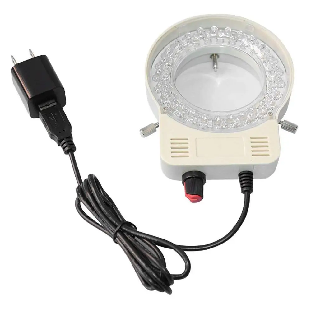 

48 LED SMD USB Adjustable Ring Light illuminator Lamp For Industry Microscope Industrial Camera Magnifier 110V-220V 3W-5W