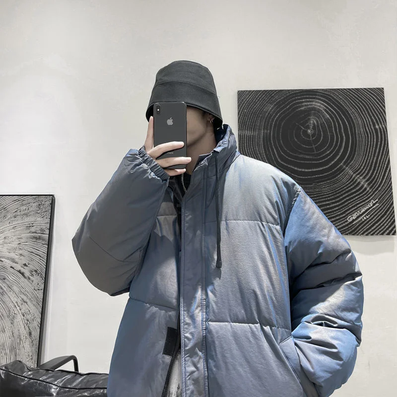 Winter Jacket Men Warm Fashion 3 Colors Casual Thickened Jacket Men Japanese Streetwear Loose Short Coat Mens Large Size M-5XL