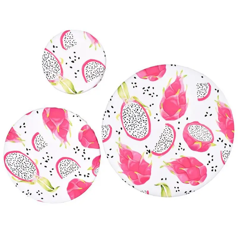 

1 Set Reusable Bowl Covers Elastic Cord Fabric Stretched Bowl Cover Lids