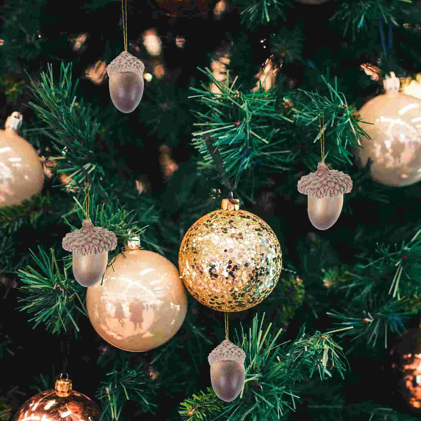 

Acorns Acorn Artificialdecorative Decor Nuts Fake Ornaments Decorations Crafts Simulation Decoration Vase Fruit Filler Christmas