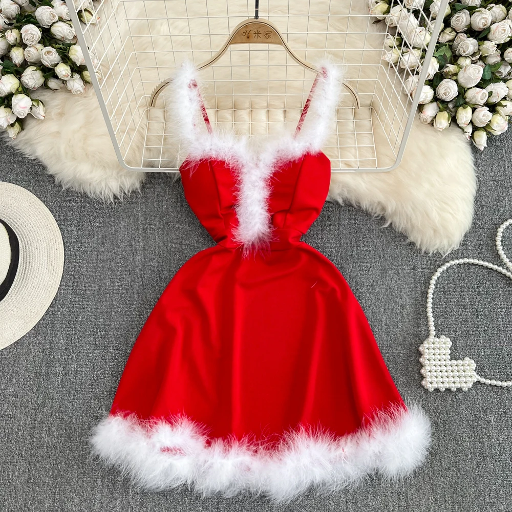 

Рождественское платье, соблазнительное пэчворк для волос, груди, талии, платье без рукавов