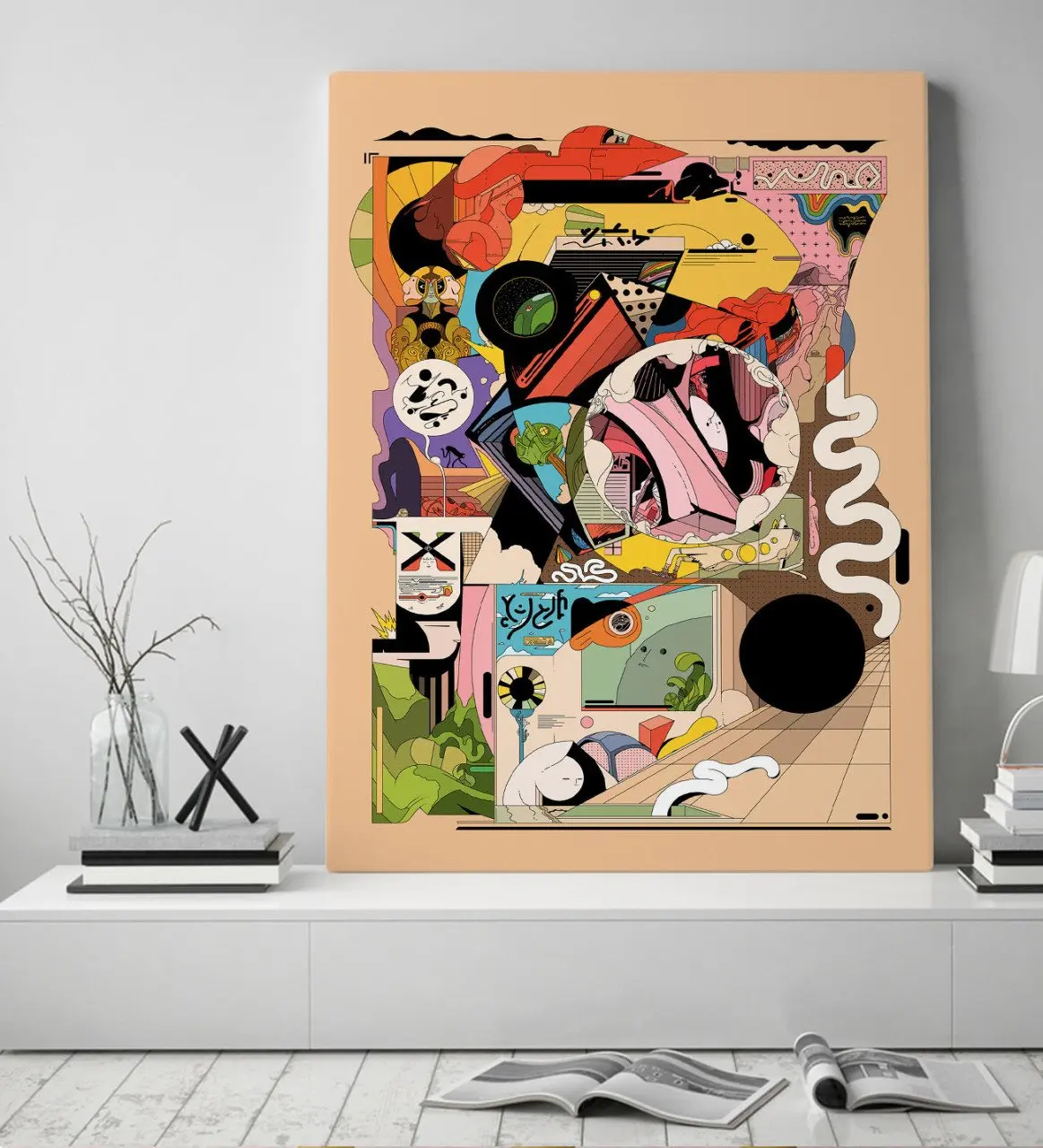 

BK Gift Modern Abstract Design Canvas Table 50x70cm-10