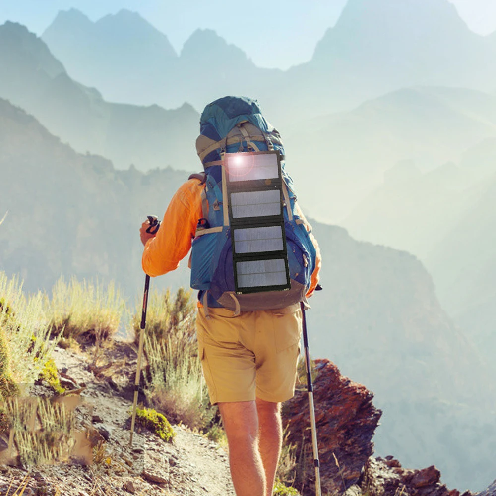 Солнечное Зарядное Устройство Usb 20 Вт Складной Внешний Аккумулятор С P-панелью И 4