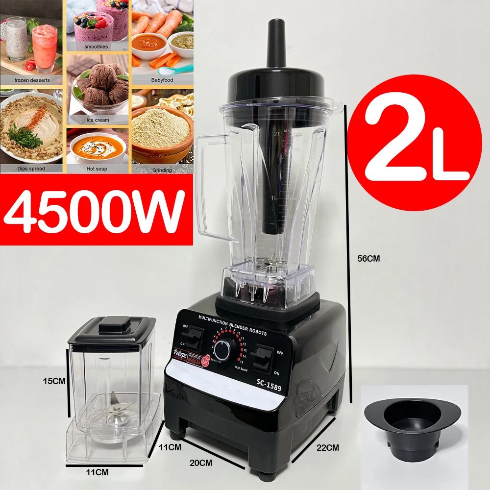 

110V Kitchen Blender 4500W Mixers Robots Food Processors Juicer Blenders Electric Juicers Smoothie Processor Free Shipping Mixer