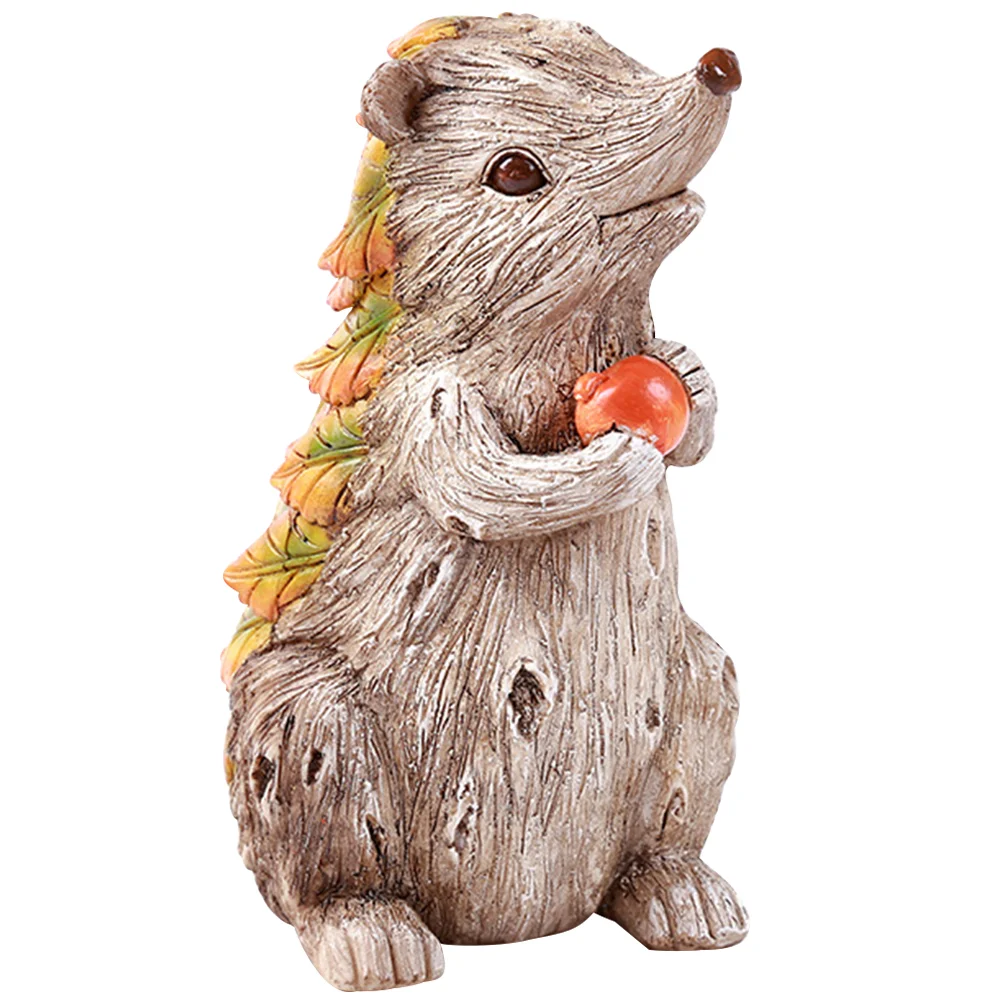 

Hedgehog Ornament Garden Sculpture Animal Statue Resin Figurine Outdoor Cute Lawn Animals Landscape Mini Figurines Decorations