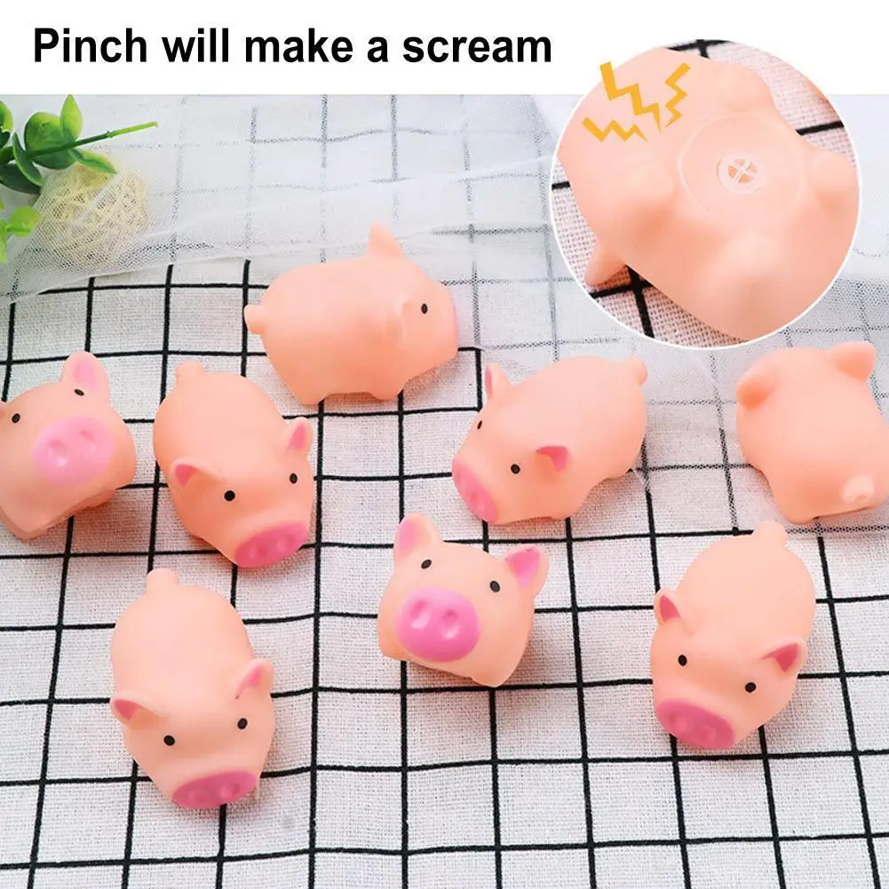 

1pcs Pet Toy Cute Pink Pig Squeeze Squeaky Sound Soft Mini Pet Chew Rubber Training Toy Supplies Games Interactive Toy Funn K1B6