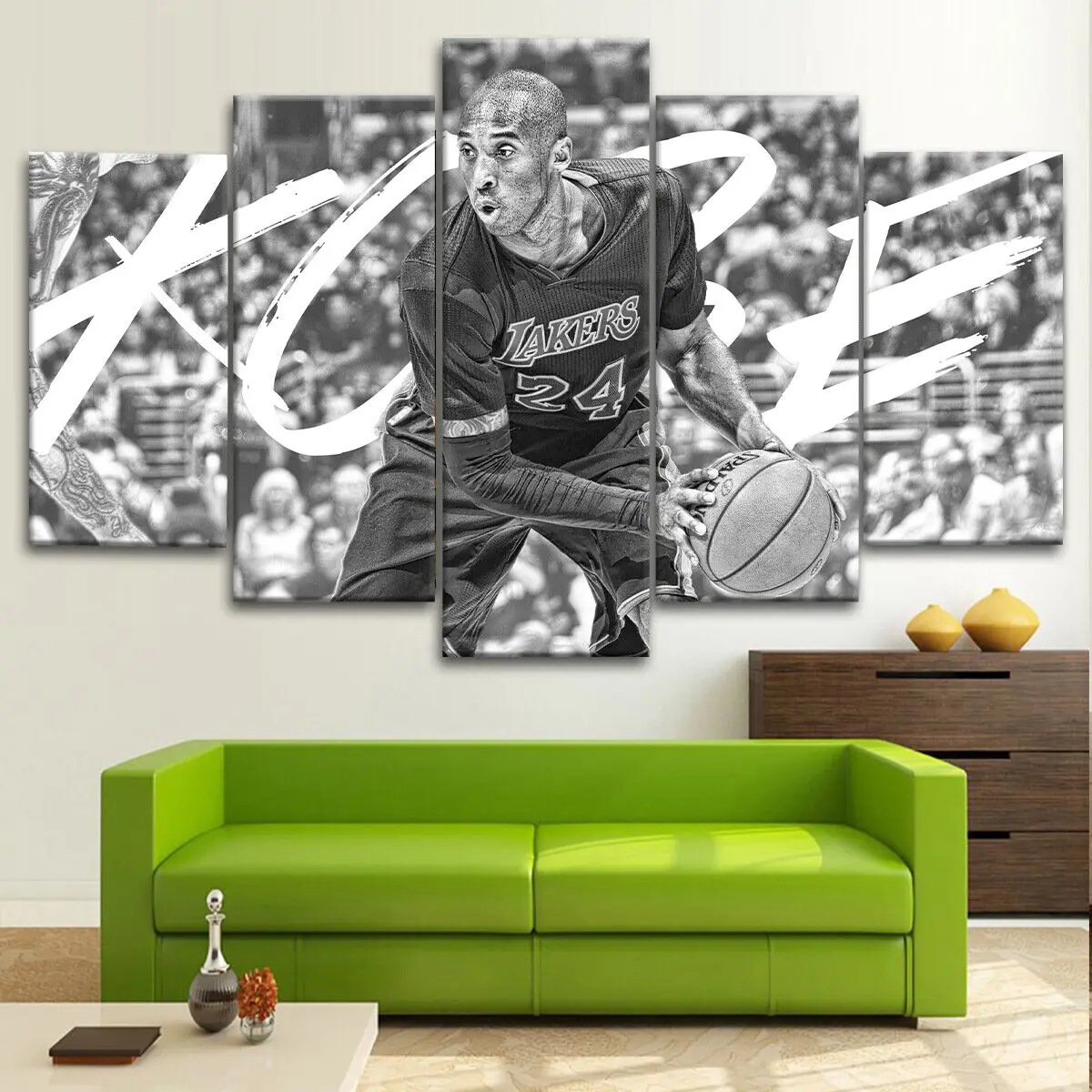 

5Pcs Basketball Hero Legend 5 Piece Canvas Wall Art Print Home Decor HD Print No Framed Poster 5 Pieces Pictures Paintings