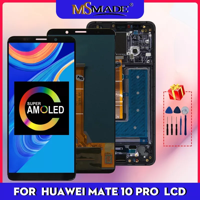 

ЖК-дисплей 6,0 дюйма для Huawei Mate 10 Pro, сенсорный экран, дигитайзер, запасные части с рамкой для Huawei Mate 10 Pro, дисплей