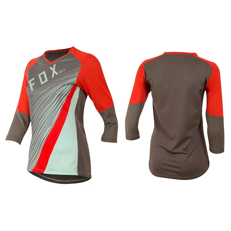 

2022 Pink Downhill Jersey maillot FOX Motocross MTB Shirt Bike Jersey Women Long Sleeve Cycling T-shirt Ladies Racing Clothing