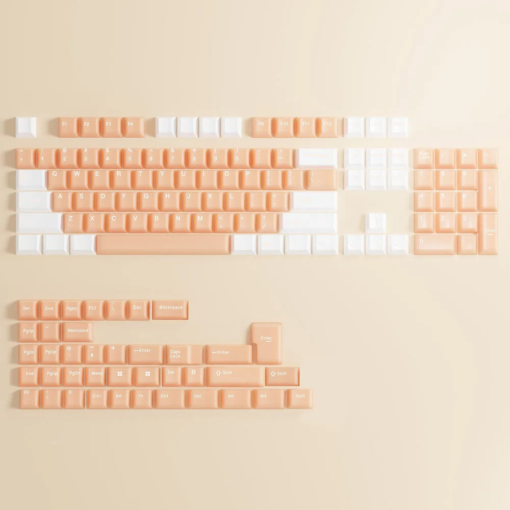 Механическая Клавиатура С Радужными Перьями Капсулы Garmen ABS PBT Doubleshot Белые