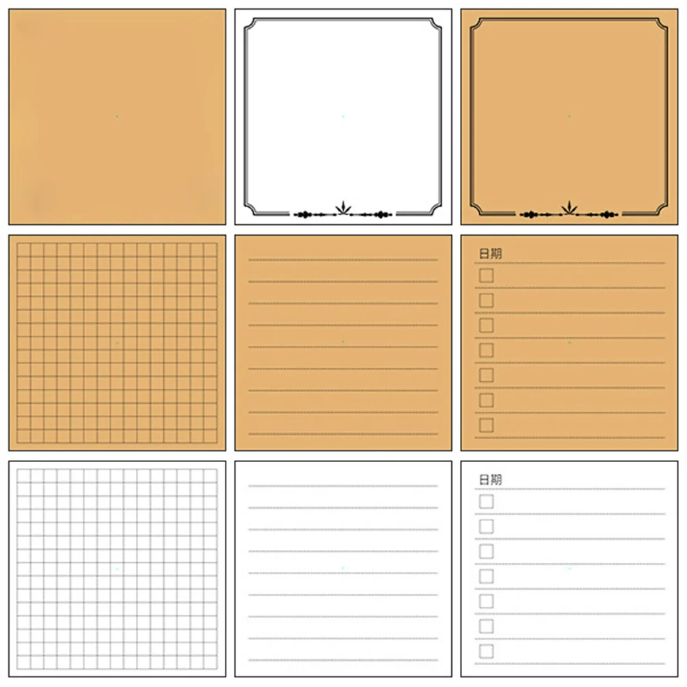 

9Pcs Memo Paper Stickers Removable Memo Stickers Planning Schedule Recording Notes Memo Pads