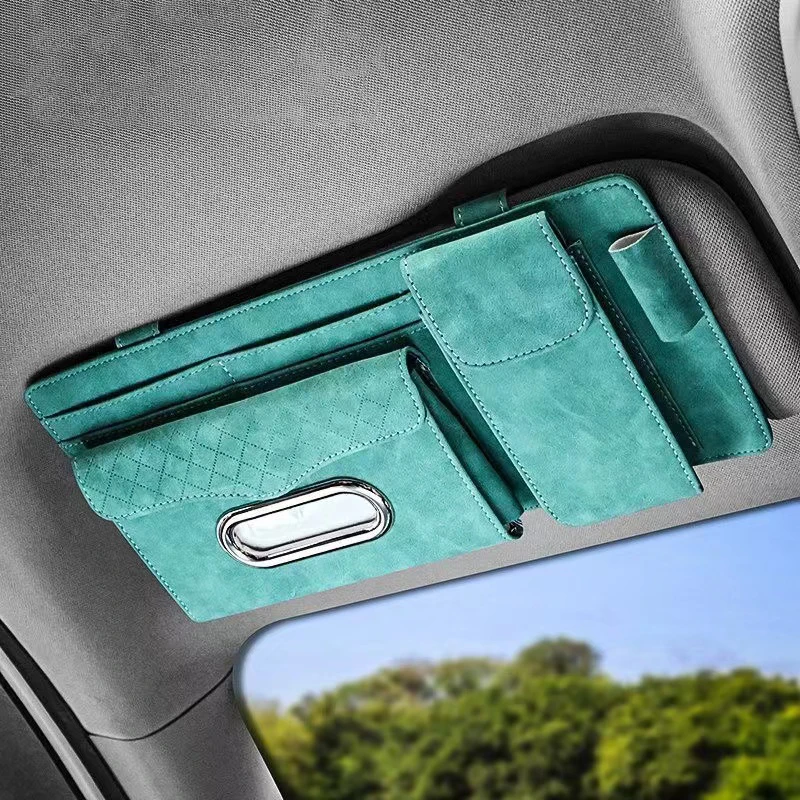 

7 colors Car tissue box multi-function hanging car drawer sun visor card glasses case organizer,car interior accessories