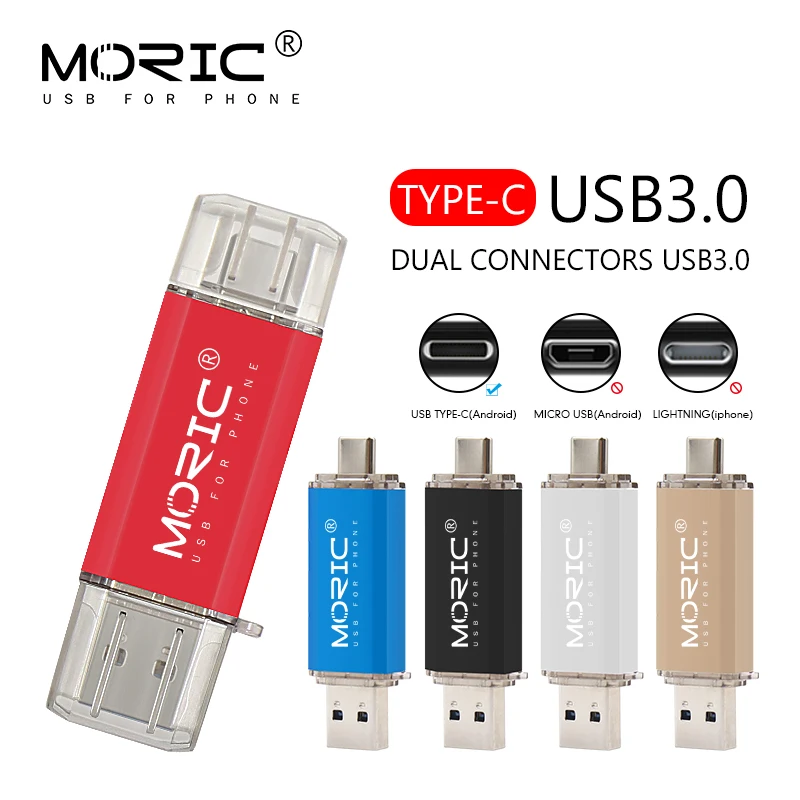 

Hotsale OTG USB Flash Drive Usb 3.0 Pen Drive 128GB Type C Micro Usb Stick 16GB 32GB 64GB Pendrive for Type-C Device