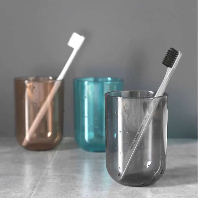 Household Toothbrush Cups Tansparent Bathroom Cup Durable Mouthwash Mug Brushing Hildren's Cute Plastic |