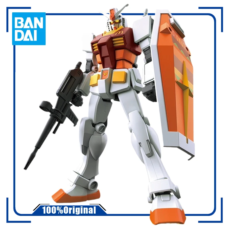 

BANDAI EG 1/144 RX-78-2 McDonald's GUNDAM Jointly Big Mac Limited Edition Color Matching Assembly Model Action Toy Figures Gifts