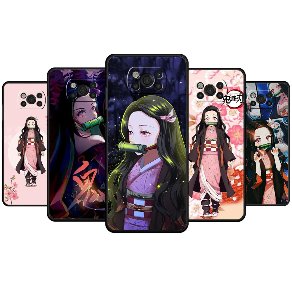 

Demon Slayer Nezuko Anime For Xiaomi POCO 10T F4 GT MI 11 lite 9T X3 NFC M3 X4 11T F3 M4 Pro 5G Celulares Fundas Coque