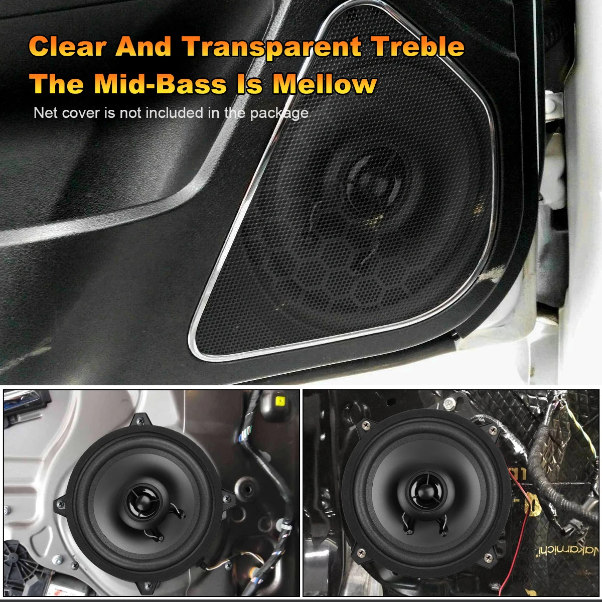 2 шт. 5 дюймов Автомобильный аудио динамик 100 Вт 89дб 2-полосный коаксиальный Авто