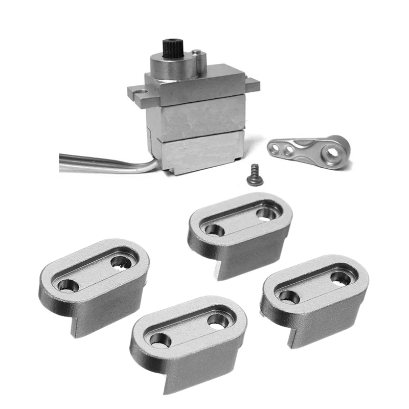 

4Pcs Metal Firm Fixed Seat For Wpl B14 & 1Set Metal For Gear Servo + Metal Arm For MN D90 D91 WPL B1 B14 B16 B24 C14 C24