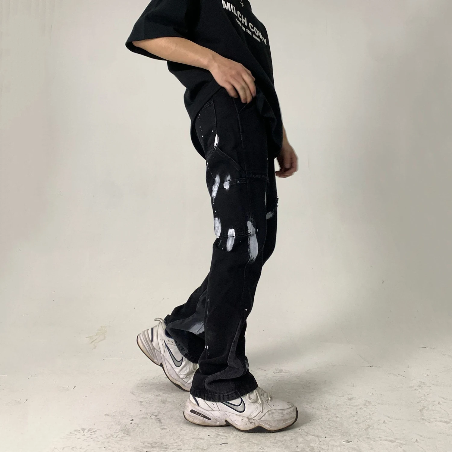 Four Seasons Men's Jeans Patchwork Hip Hop Style Slim Pants Brand Men's Retro Jeans Men Streetwear Y2K Jeans Ins Hot Sale JEANS