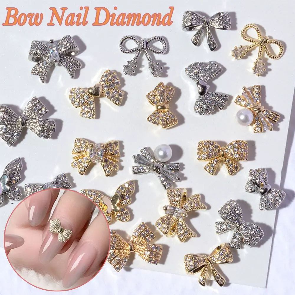 

Glass Stone Pearl Charms Diamond Bow Nail Rhinestones DIY Nail Art Decorations Butterfly Nail Jewelry Manicure Tools