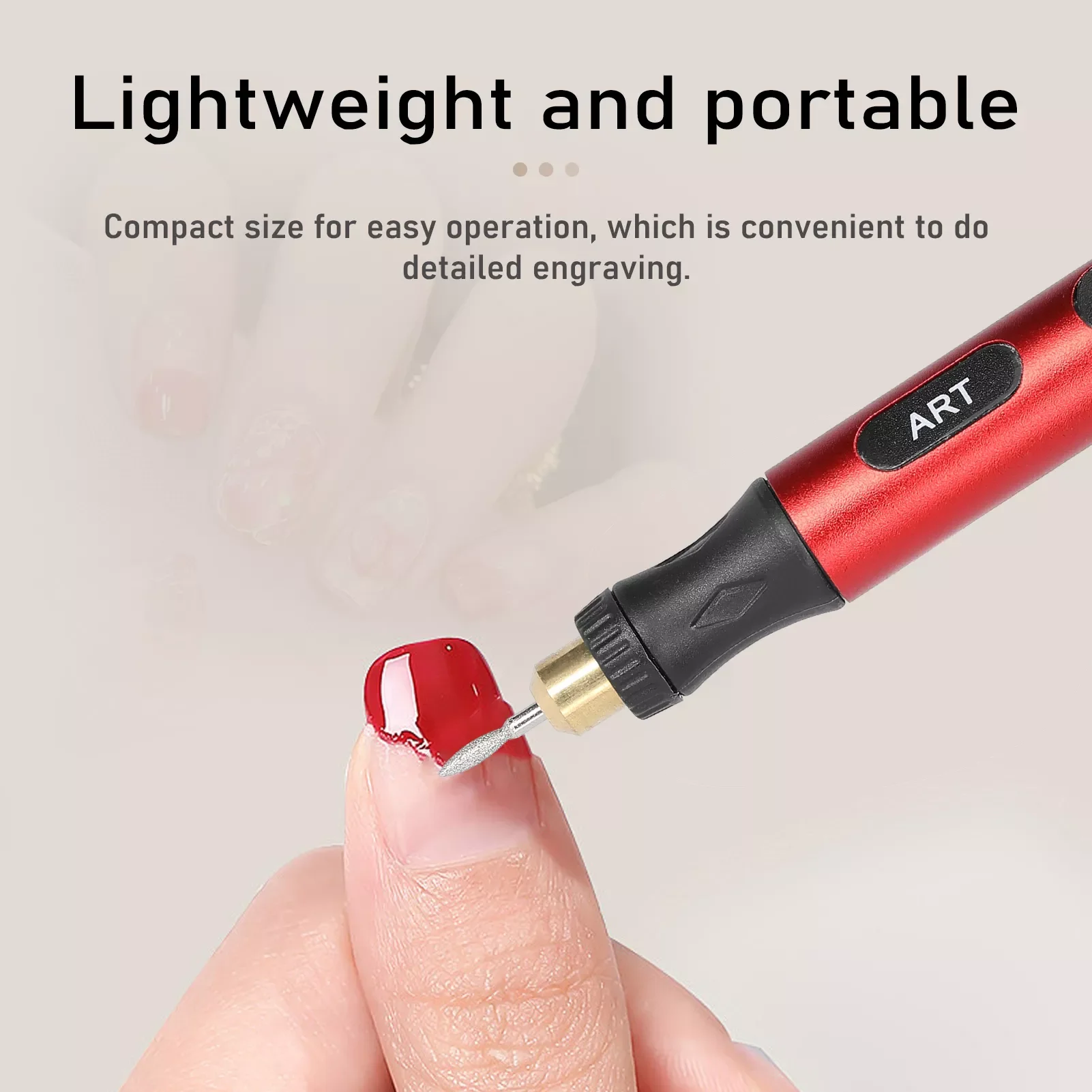 

NEW2023 USB 3 Gears Speeds Compact Grinding Pen Nail Art Polishing Machine Metal Lettering Carving Engraving Grinding Device