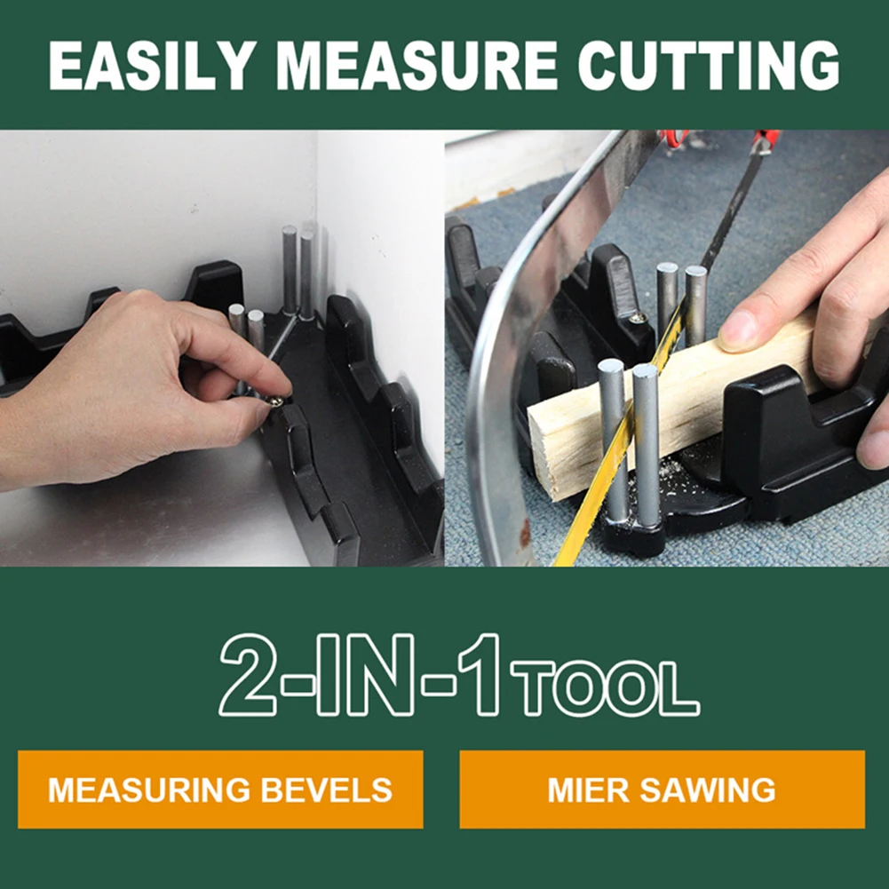 

Mitre Measuring Cutting Tool 85-180 Degree Woodworking 2-in-1 Angle Clamp Protractor Manual Supplies for Carpenters Plumbers