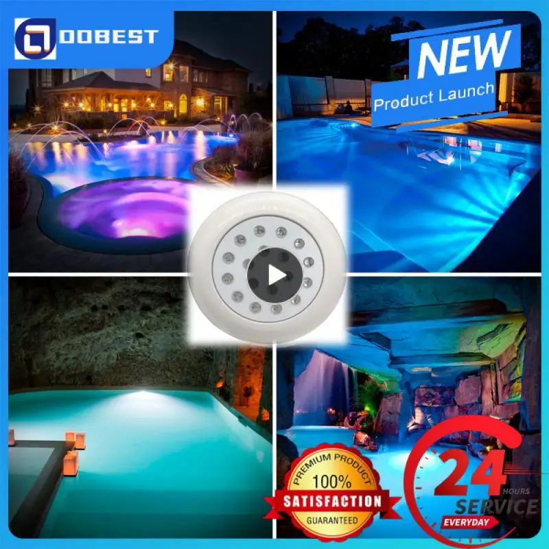 

1PCS IP68 Waterproof LED Swimming Pool Lights Wall-Mounted Underwater Lights Color Changing RGB Lamp Piscina Lampe 12V