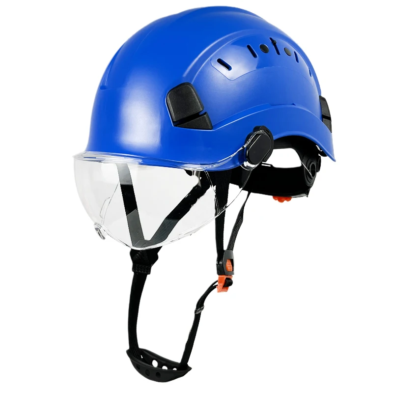 

CE Construction Safety Helmet With Visor For Engineer Goggles ABS Hard Hat ANSI Industrial Work Cap For Men Head Protection