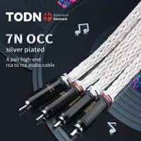 todn hi end 8ag silver plated occ 16 strands audio cable with wbt rca plug cable hifi 2rca to 2rca cable
