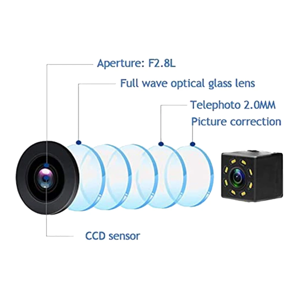 Автомобильная 8-светодиодная камера заднего вида водонепроницаемая HD для Nissan