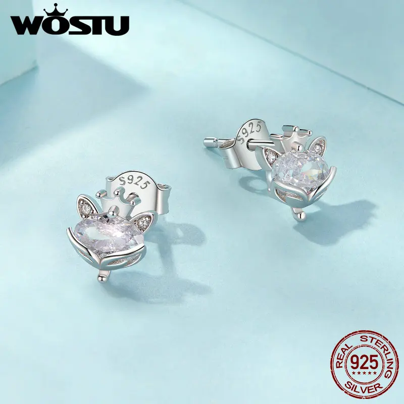 Женские блестящие серьги-гвоздики в виде короны из серебра 925 пробы