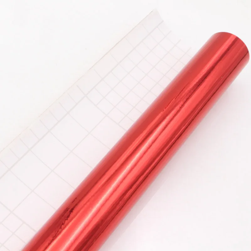 5-метровая красная пленка с электропокрытием наклейка Хромированная фотопленка