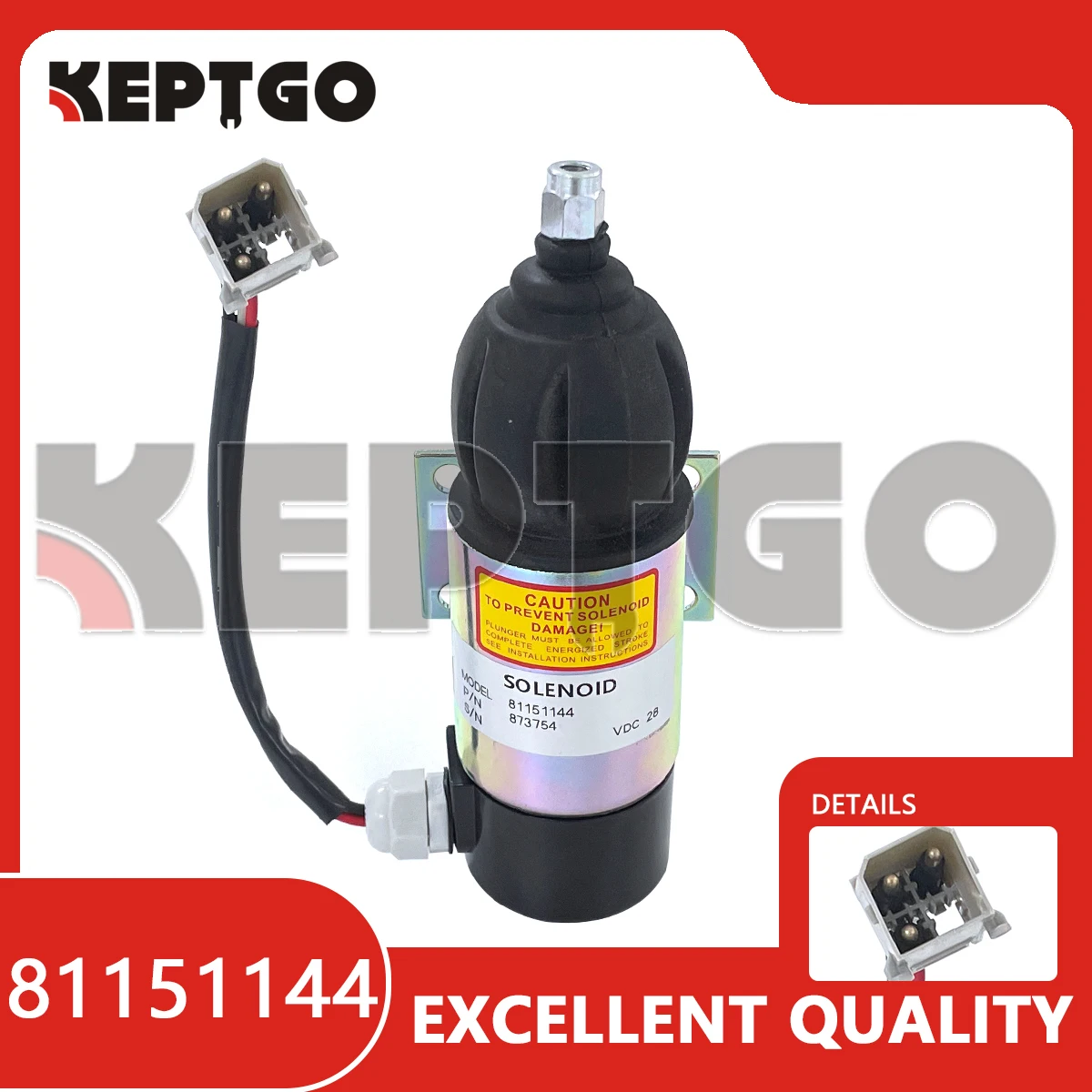 28В 81151144 Соленоид остановки отключения топлива для двигателя Perkins Volvo Penta 872805 1318039