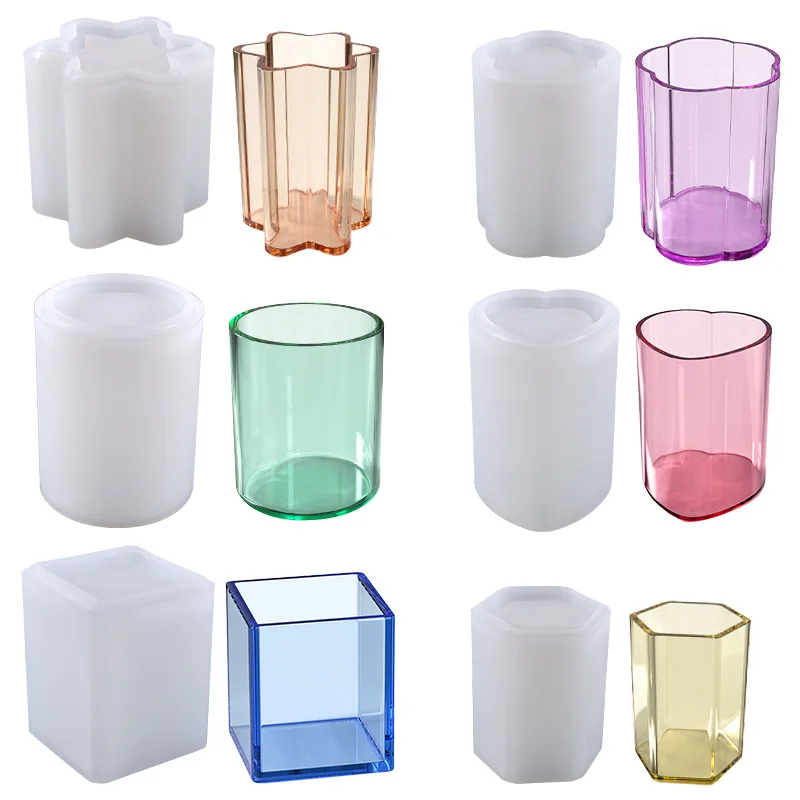 Storage Box Clay Silicone Molds Flowerpot Vase Concret Cement Resin Mold Aromatherapy Candle Cup Mould