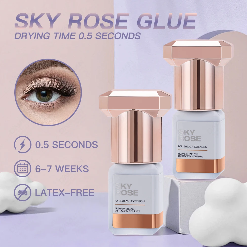 3 бутылки 5 мл корейский оригинальный клей для наращивания ресниц Sky Rose 0 5S