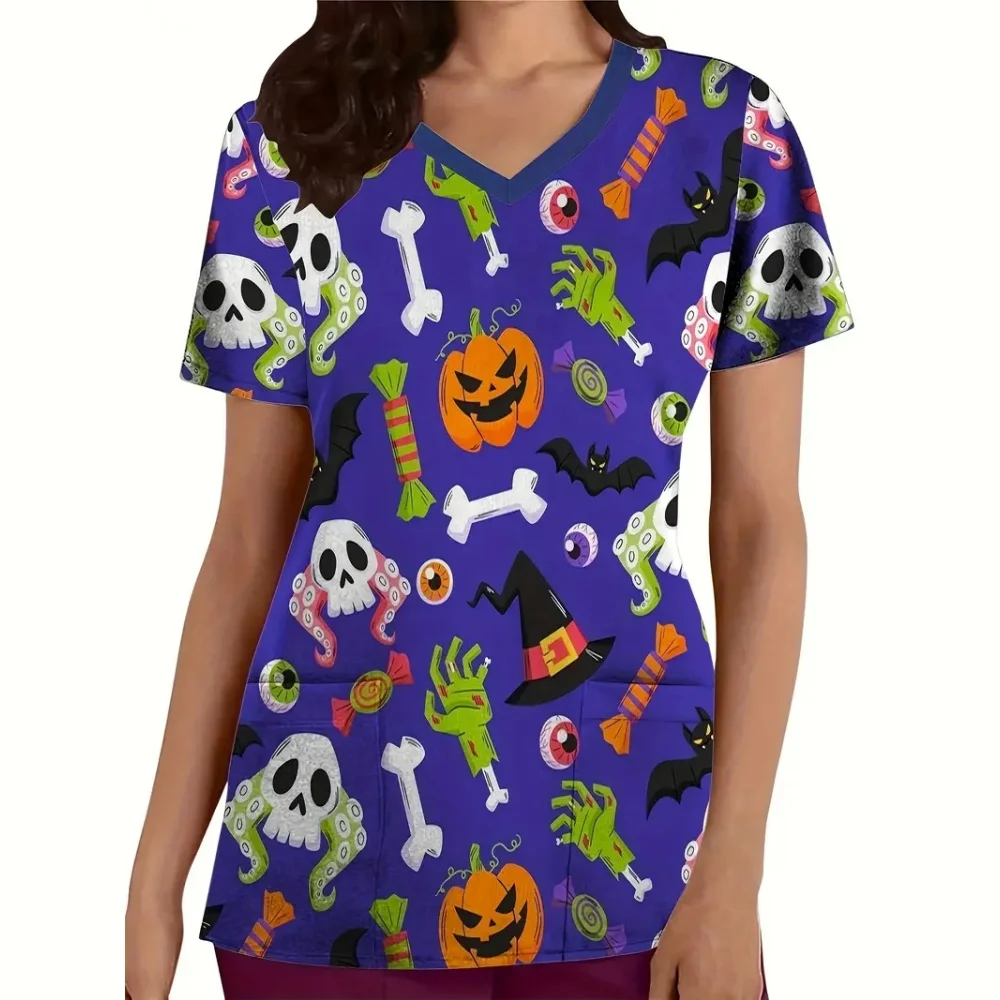 Униформа для Хэллоуина Женская медицинская с милым мультяшным принтом