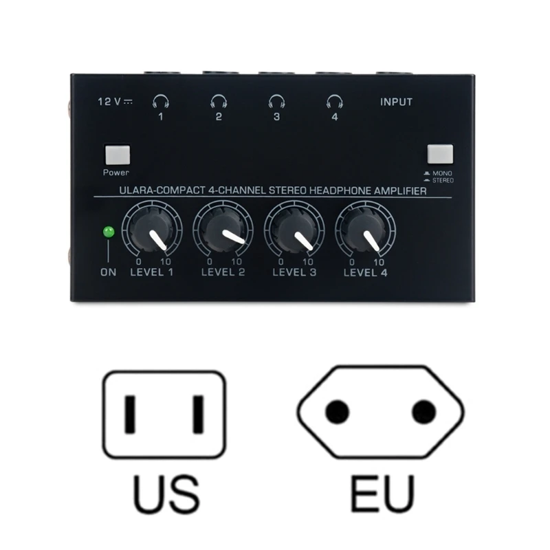 

T5EE 4-Channel Portable Stereo Headphone Amplifier Ultra-low Noise Output Amplifier