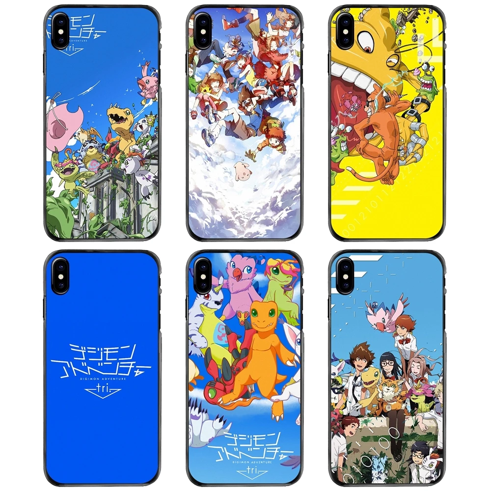 

Hard Phone Shell Case For Apple iPhone 11 12 13 14 Pro MAX Mini 5 5S SE 6 6S 7 8 Plus 10 X XR XS cartoon Digimon Adventure Tri