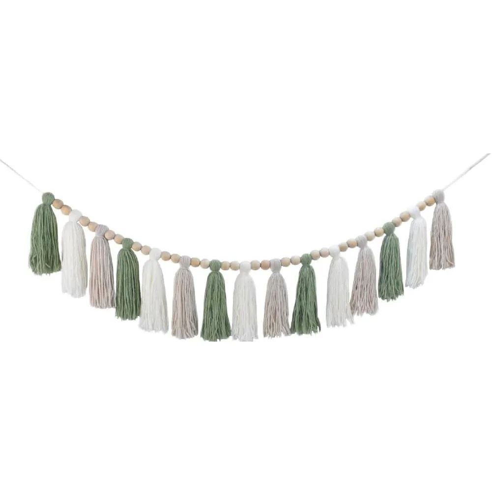 

Текстильная гирлянда Boho терракотового цвета