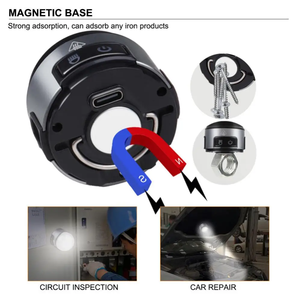 

Beaded Headlamp Portable Xpg Cob Type-c Usb Charging Waterproof Magnet Flashlight Night Fishing Cap Lamp Brim Lamp