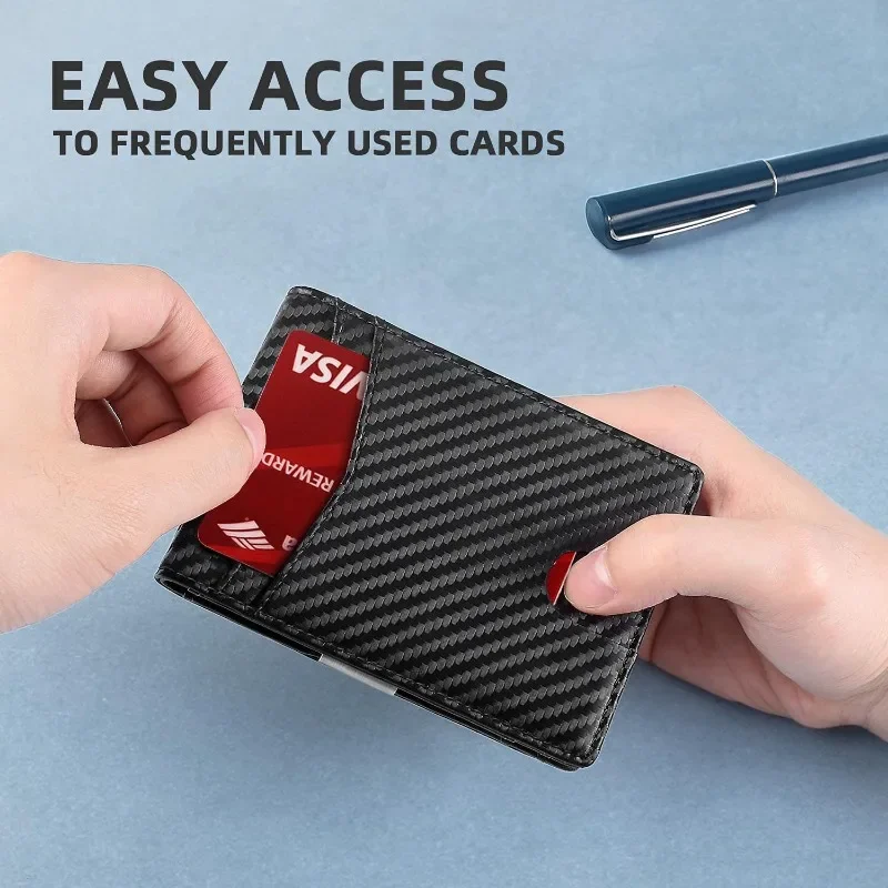 Кожаный Держатель Для Карт С RFID-блокировкой Унисекс Натуральная Коровья Кожа