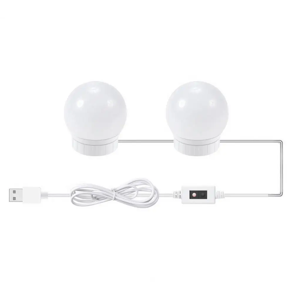 

1 Set Practical Hidden Wire Design Wide Sensing Range Infrared Induction Lamps Mirror LED Vanity Light Bulbs for Office