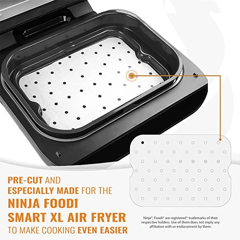 300 шт. листов пергамента для воздушных фритюрниц для Ninja Foodi XL Smart FG551 6-In-1 Indoor Grill Accessories.