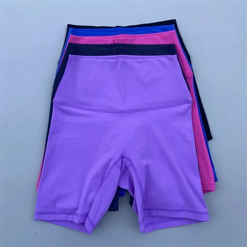 Двусторонние флисовые спортивные шорты для йоги с высокой талией женские