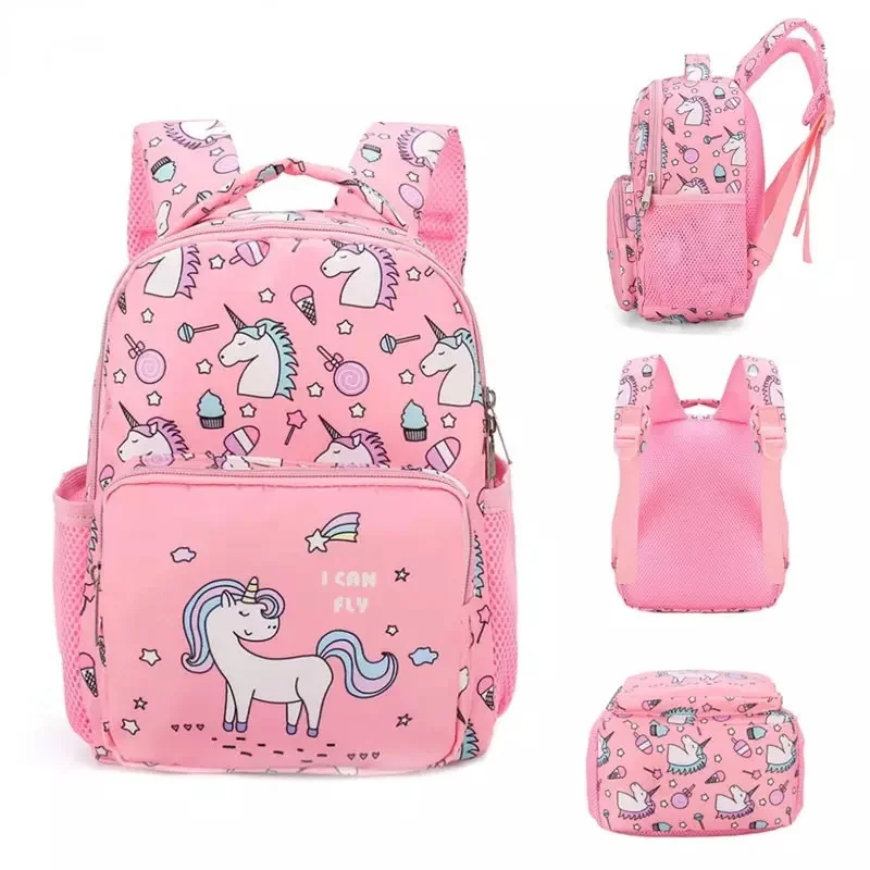 

School Bag For Girls Children Pink Unicorn Printing Waterproof Backpacks Kindergarten Cute Cartoon Girls Children Schoolbags