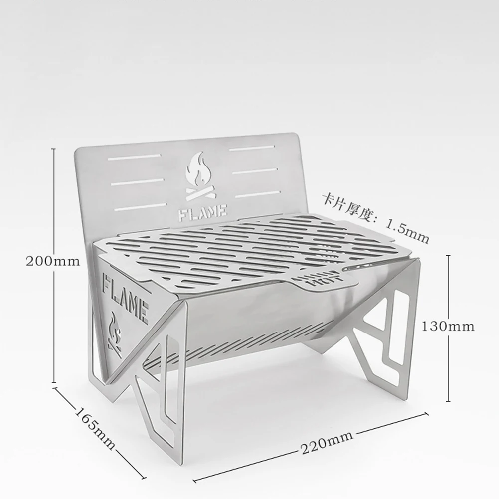 

Folding Charcoal BBQ Barbecue Grill Stainless Steel Stove Charcoal Barbecue Grill Camping Cookware For Hiking Travel Picnic BBQ