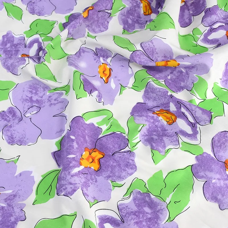 Платье-рубашка из чистого хлопка с цветочным принтом