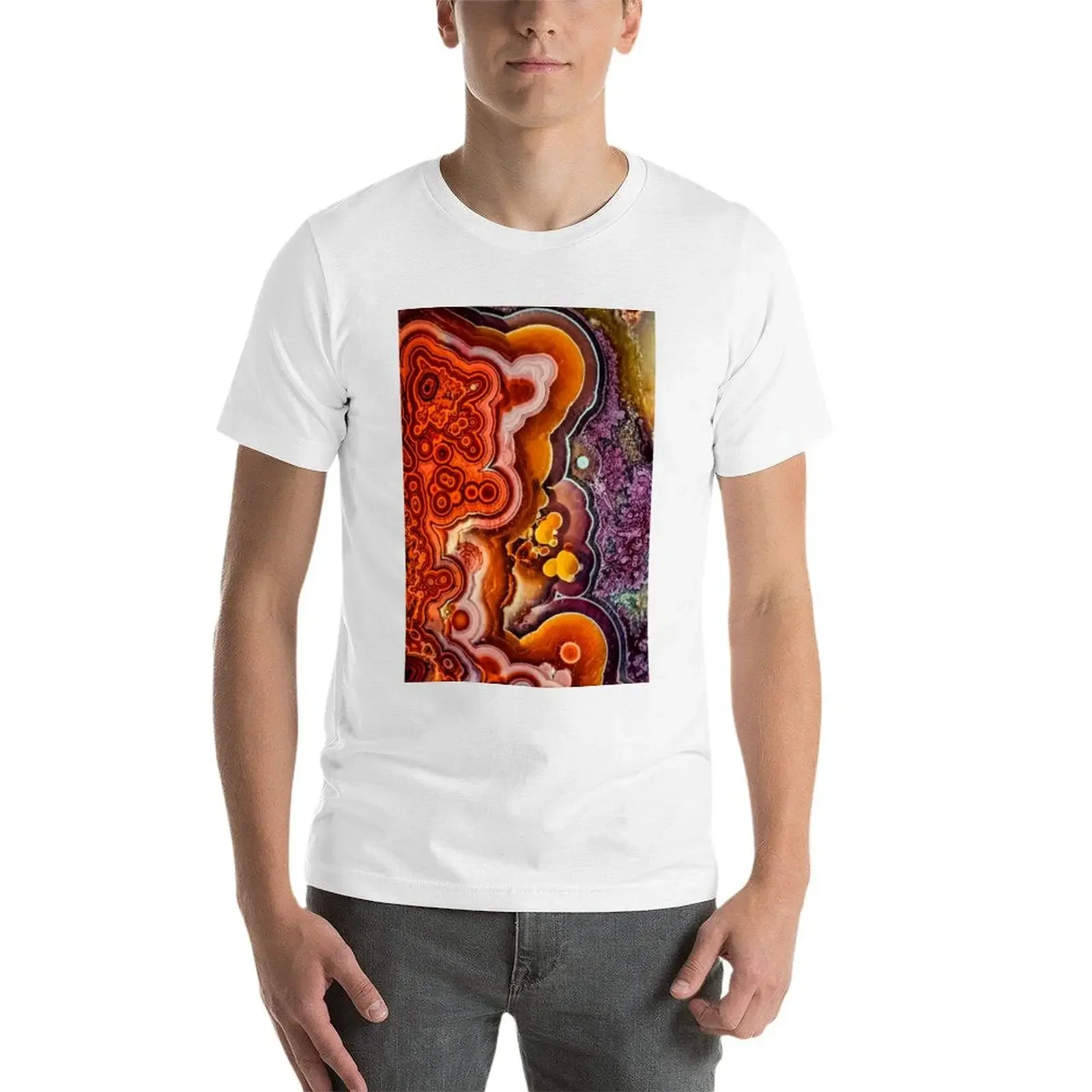 Сумасшедшая кружевная футболка с агатом и драгоценными камнями милые топы