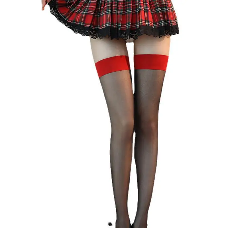 

24Pairs Ladies Black Silk Hight Elasticity Sexy Erotic Stockings Paneled Thigh Socks Pure Desire Long Tube Over-the-knee Socks